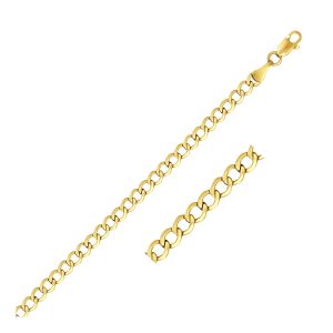 4.4mm 14k Yellow Gold Curb Chain