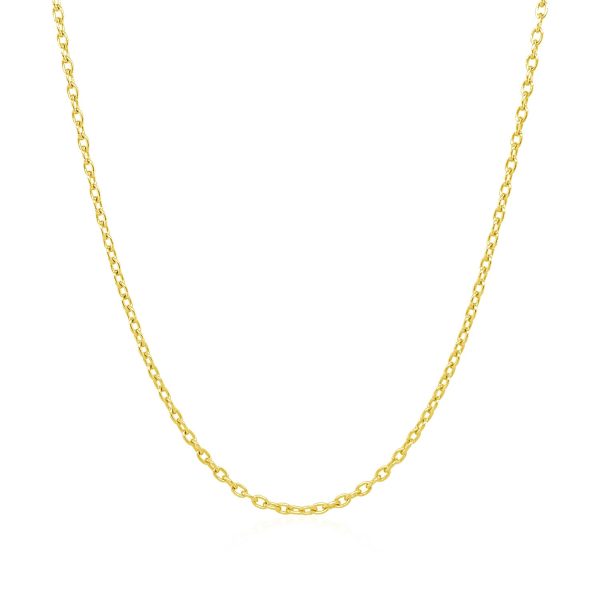 14k Yellow Gold Round Cable Link Chain 1.5mm