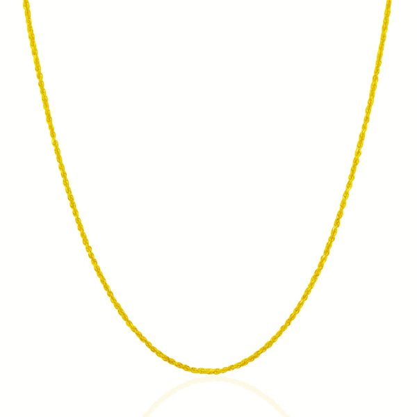 10k Yellow Gold Solid Diamond Cut Rope Chain 1.25mm