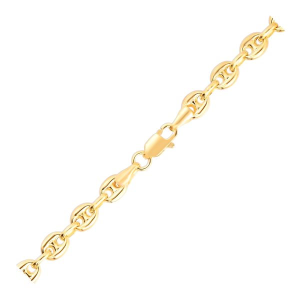 4.7mm 14k Yellow Gold Puffed Mariner Link Chain