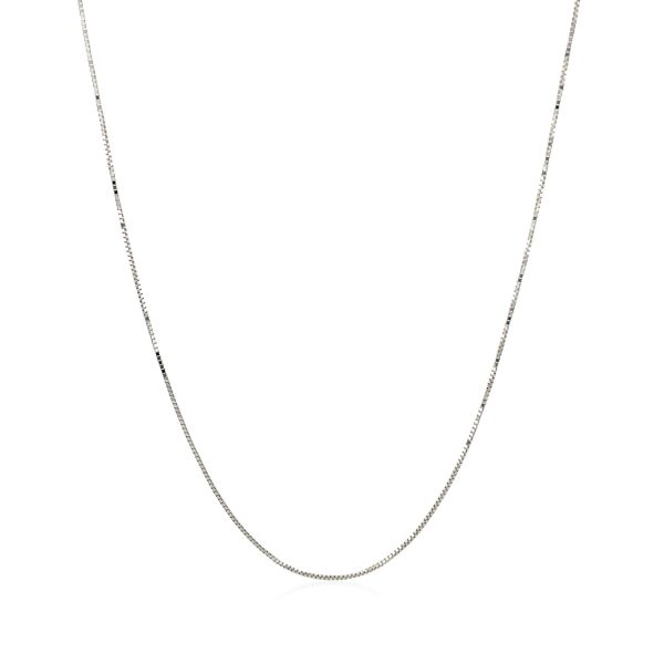 14k White Gold Classic Box Chain 0.45mm