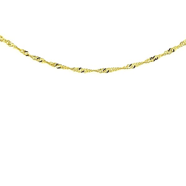 2.1mm 14k Yellow Gold Singapore Chain