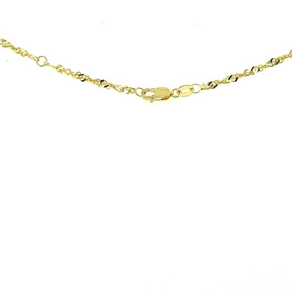 2.1mm 14k Yellow Gold Singapore Chain