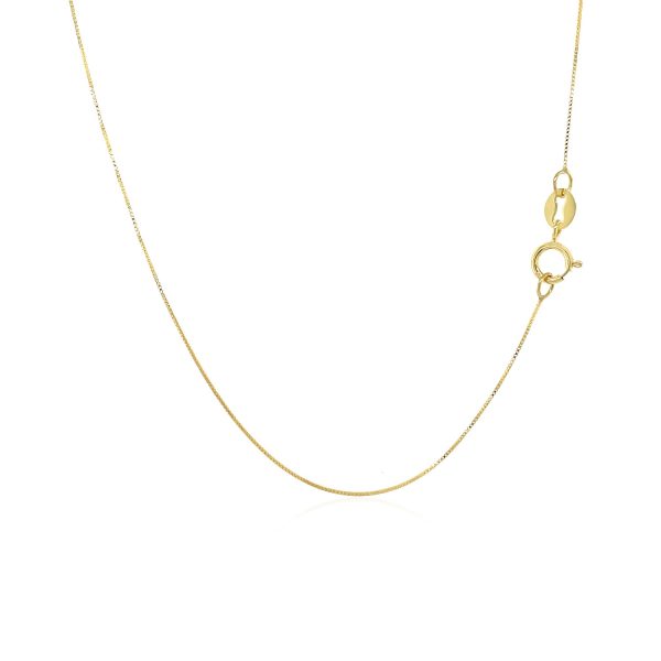 14k Yellow Gold Classic Box Chain 0.4mm