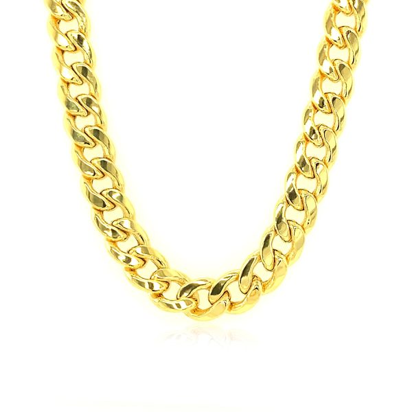 6.5mm 10k Yellow Gold Light Miami Cuban Chain