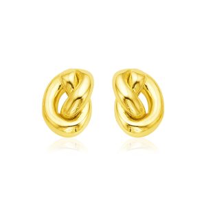 14k Yellow Gold Polished Knot Earrings