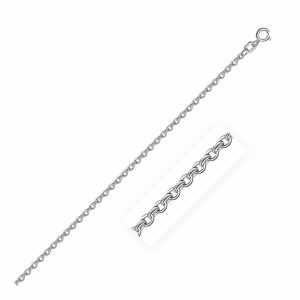 14k White Gold Rolo Chain 1.9mm