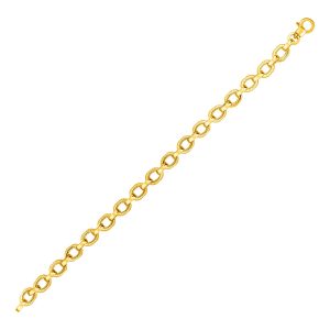 14k Yellow Gold Twisted Link Bracelet