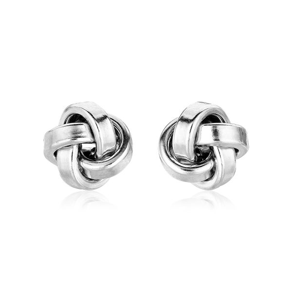 Sterling Silver Polished Love Knot Earrings