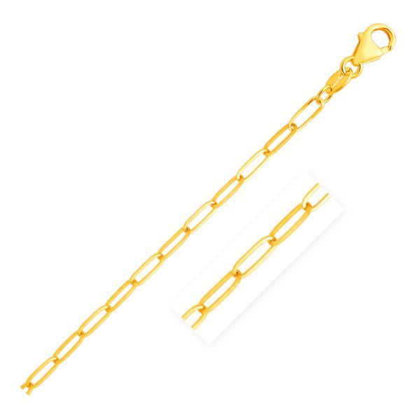 14K Yellow Gold Paperclip Bracelet (4.0mm)