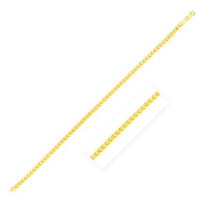 2.2mm 14k Yellow Solid Gold Diamond Cut Round Franco Chain