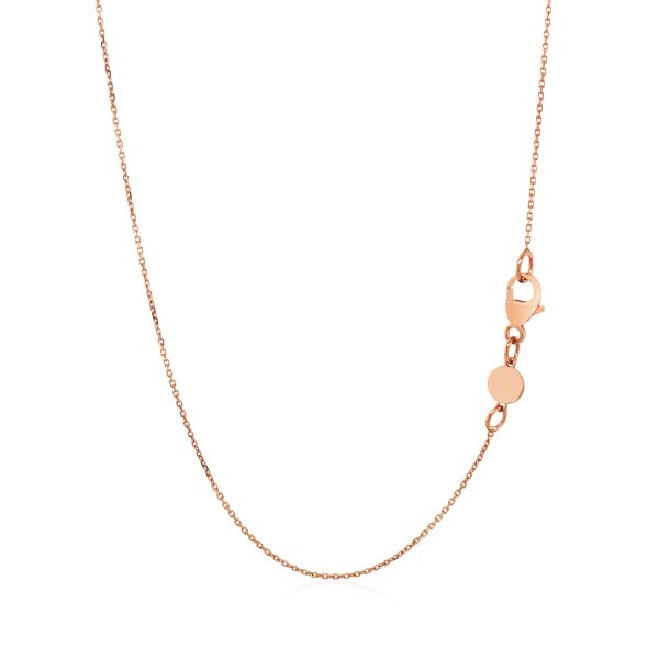 14k Rose Gold Teardrop Lariat Necklace with Diamond