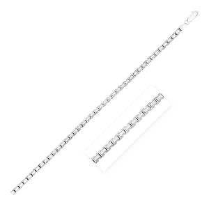 Sterling Silver Rhodium Plated Octagonal Box Chain (4.8 mm)