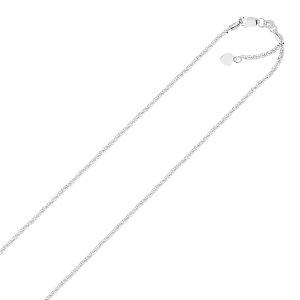 Sterling Silver 1.5mm Adjustable Sparkle Chain