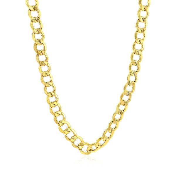 6.1mm 10k Yellow Gold Curb Chain