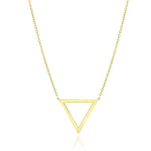 14k Yellow Gold Delta Symbol Chain Necklace