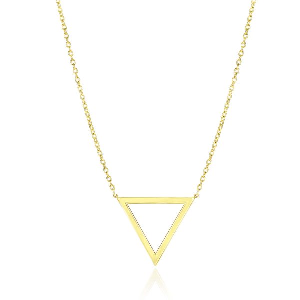 14k Yellow Gold Delta Symbol Chain Necklace