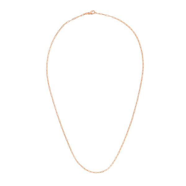 14K Rose Gold Fine Paperclip Chain (1.5mm)