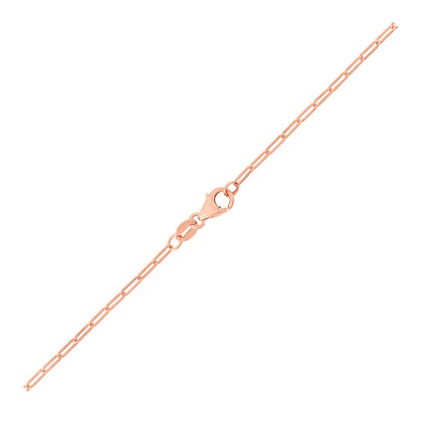 14K Rose Gold Fine Paperclip Chain (1.5mm)