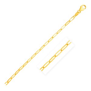 14K Yellow Gold Paperclip Bracelet (3.5mm)