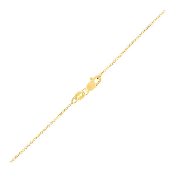 14k Yellow Gold Bar Pendant with Diamonds