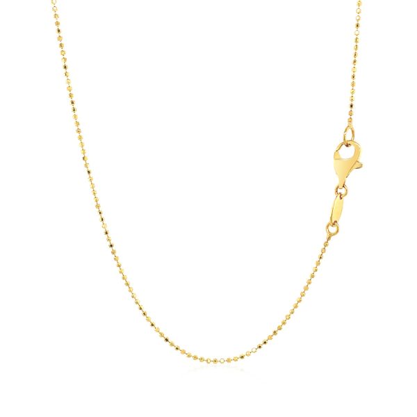 14k Yellow Gold Necklace with Petite Polished Stars