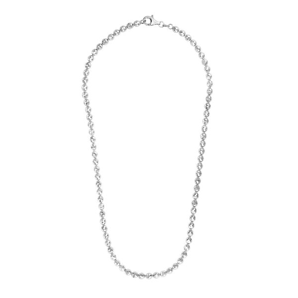 Sterling Silver Rhodium Plated Bead Chain (5.0 mm)