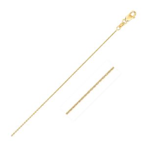 14k Yellow Gold Oval Cable Link Chain 0.6mm