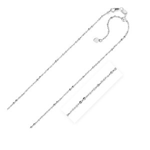 Sterling Silver 1.0 mm Adjustable Piatto Chain