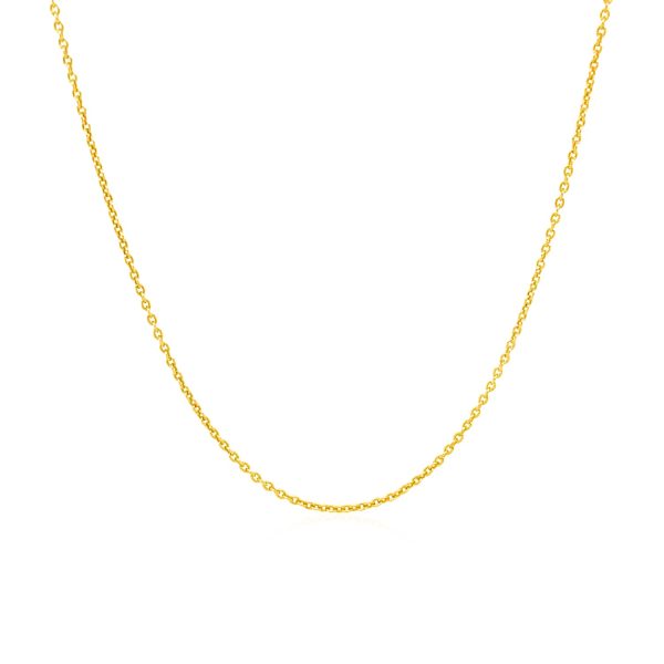 14k Yellow Gold Round Cable Link Chain 1.1mm